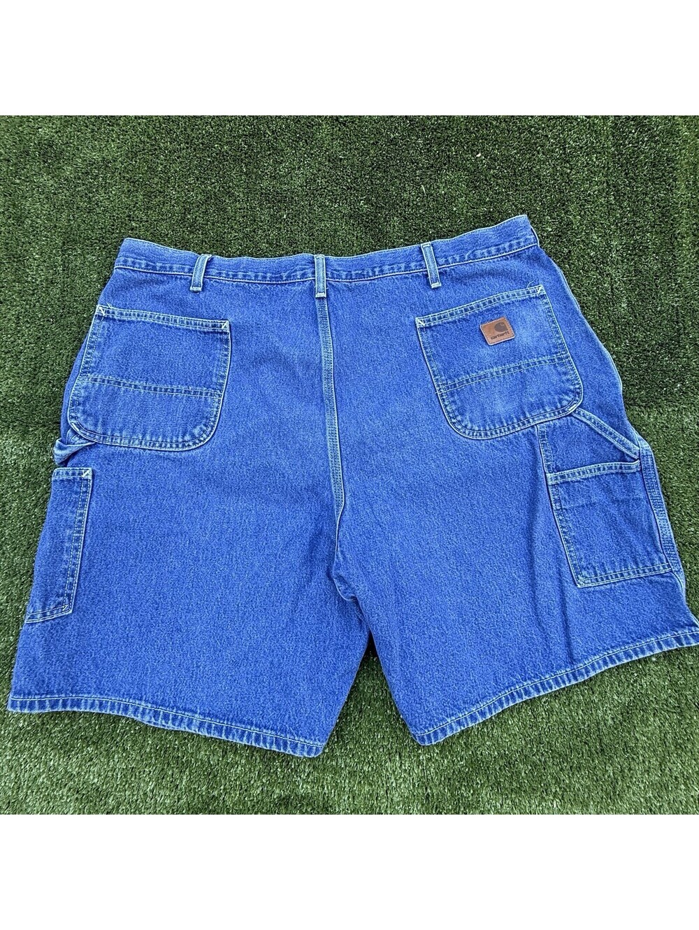 Carhartt B28 DST Denim Carpenter Shorts Mens 44 42x8 Baggy Jorts Workwear